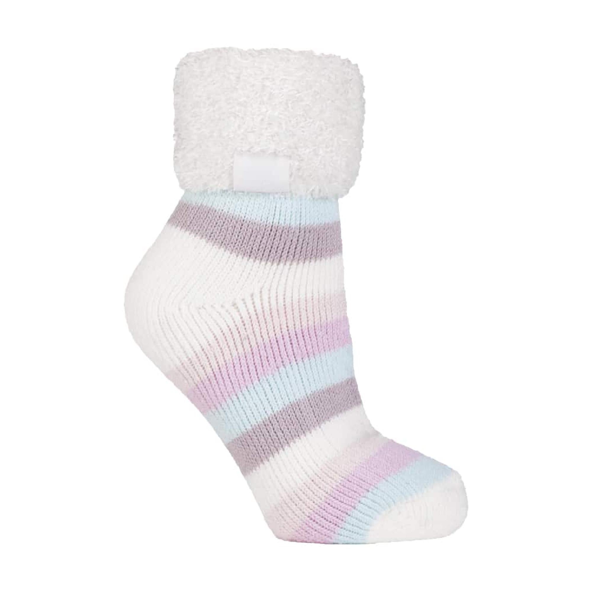 Sock Snob Womens Non Slip Thermal Low Cut Ankle Slipper Bed Socks with Grips