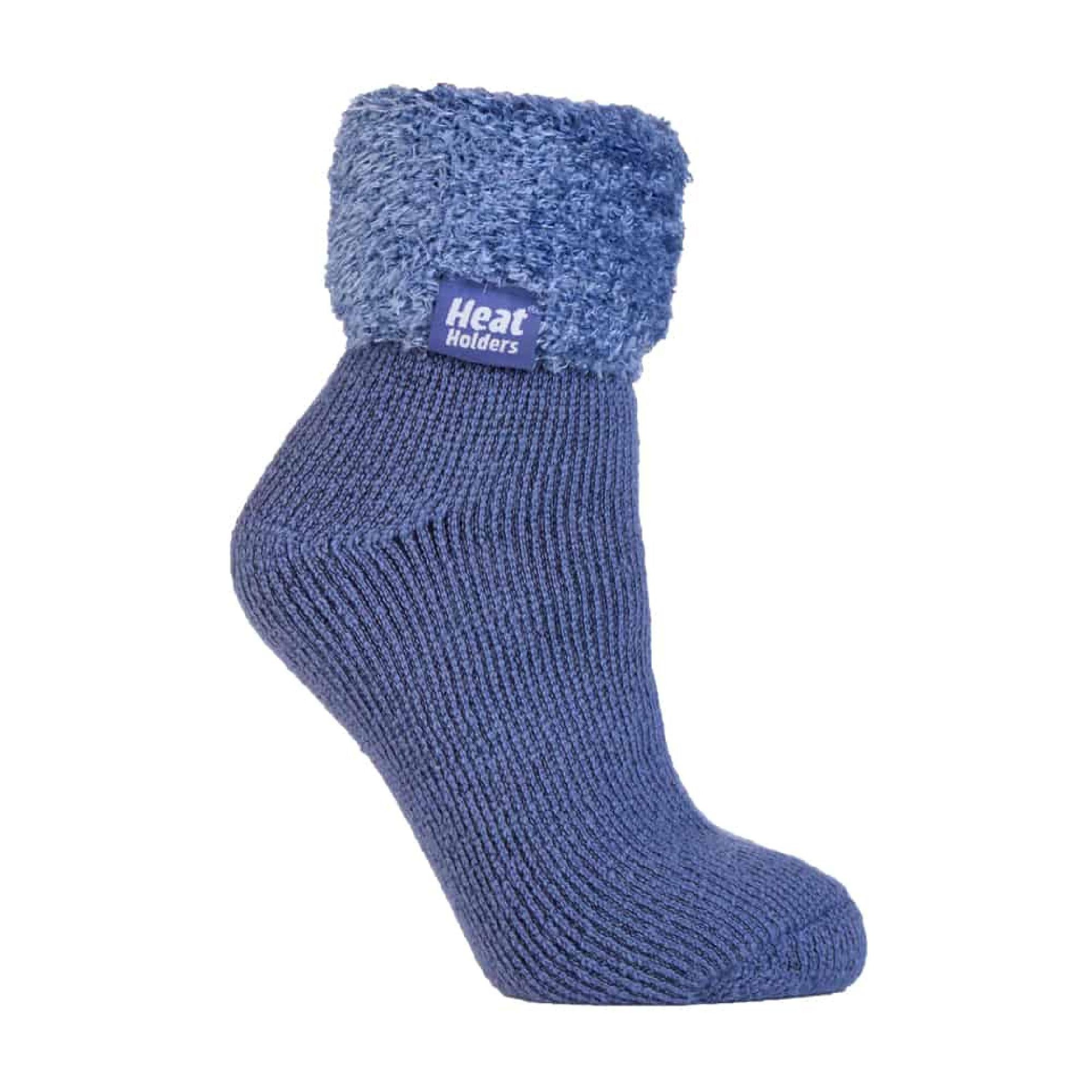 Sock Snob Womens Non Slip Thermal Low Cut Ankle Slipper Bed Socks with Grips