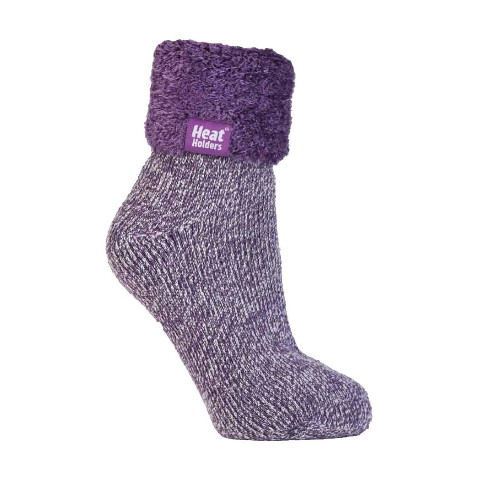 Sock Snob Womens Non Slip Thermal Low Cut Ankle Slipper Bed Socks with Grips