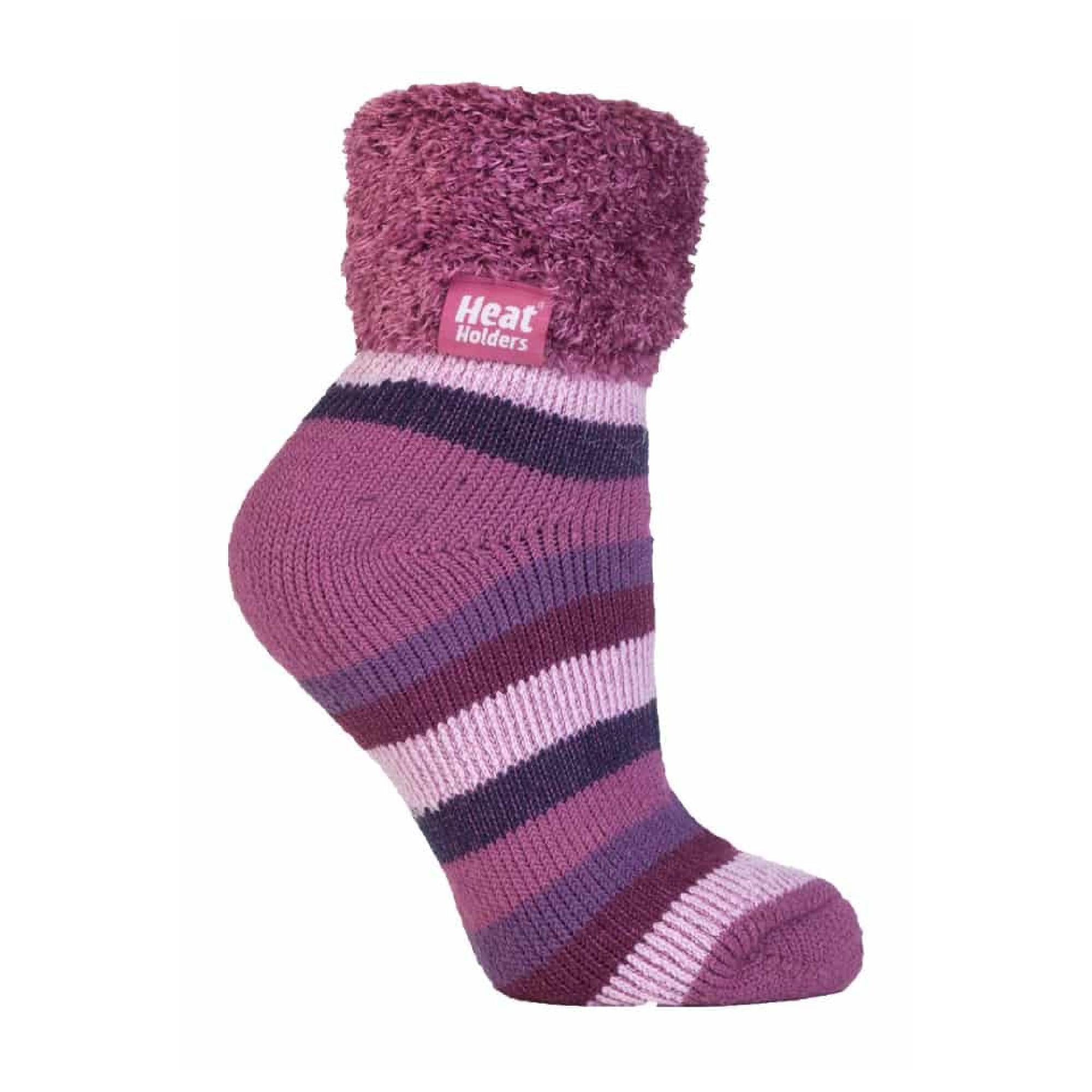 Sock Snob Womens Non Slip Thermal Low Cut Ankle Slipper Bed Socks with Grips