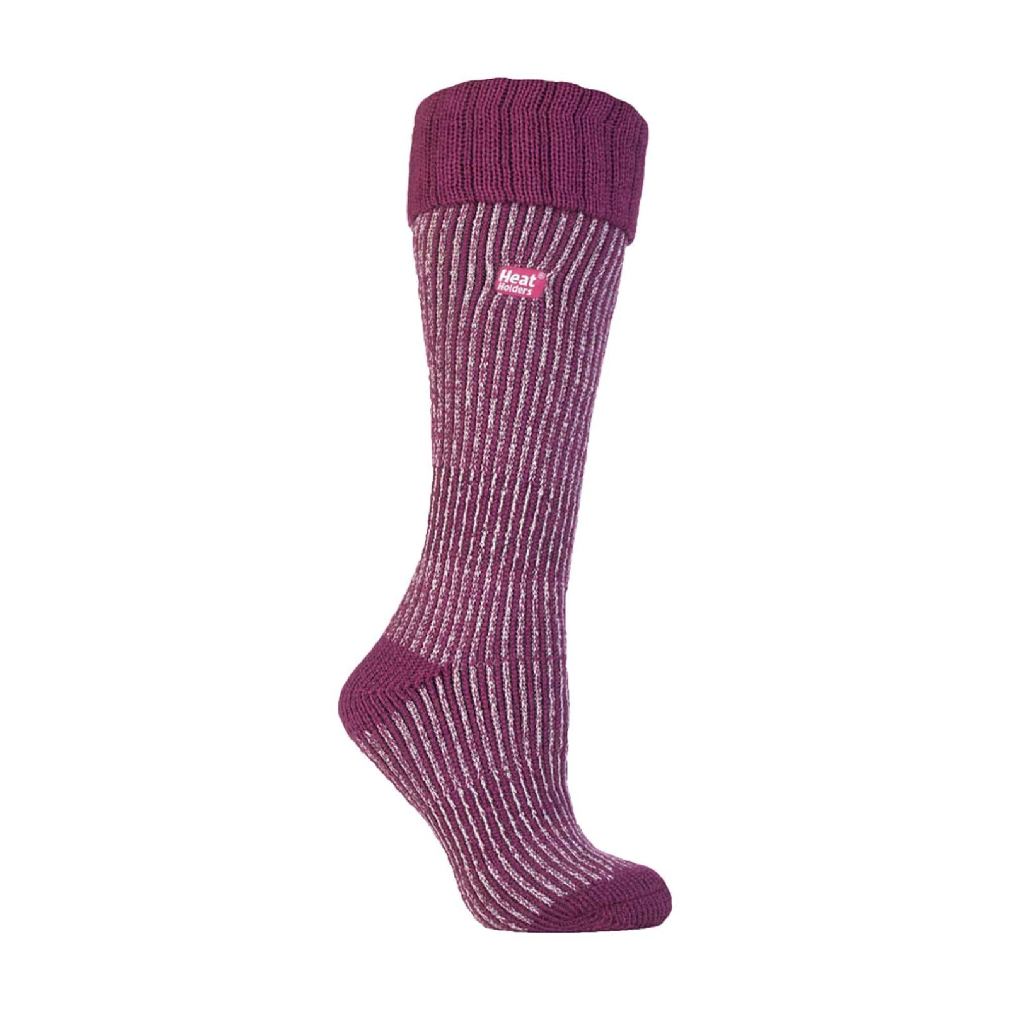 Heat Holders Womens Thick Winter Warm Knee High Ribbed Thermal Boot Socks