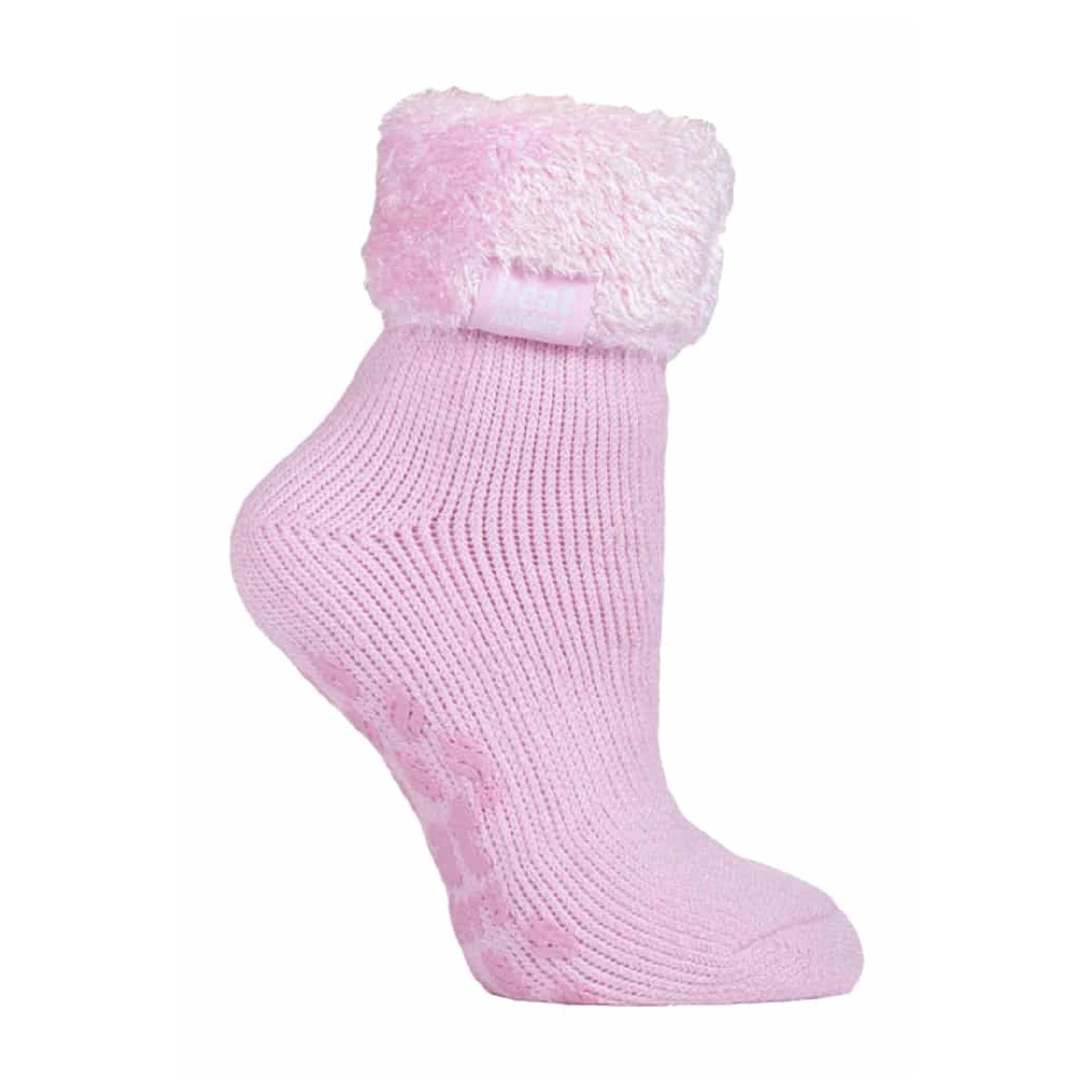 Sock Snob Womens Non Slip Thermal Low Cut Ankle Slipper Bed Socks with Grips