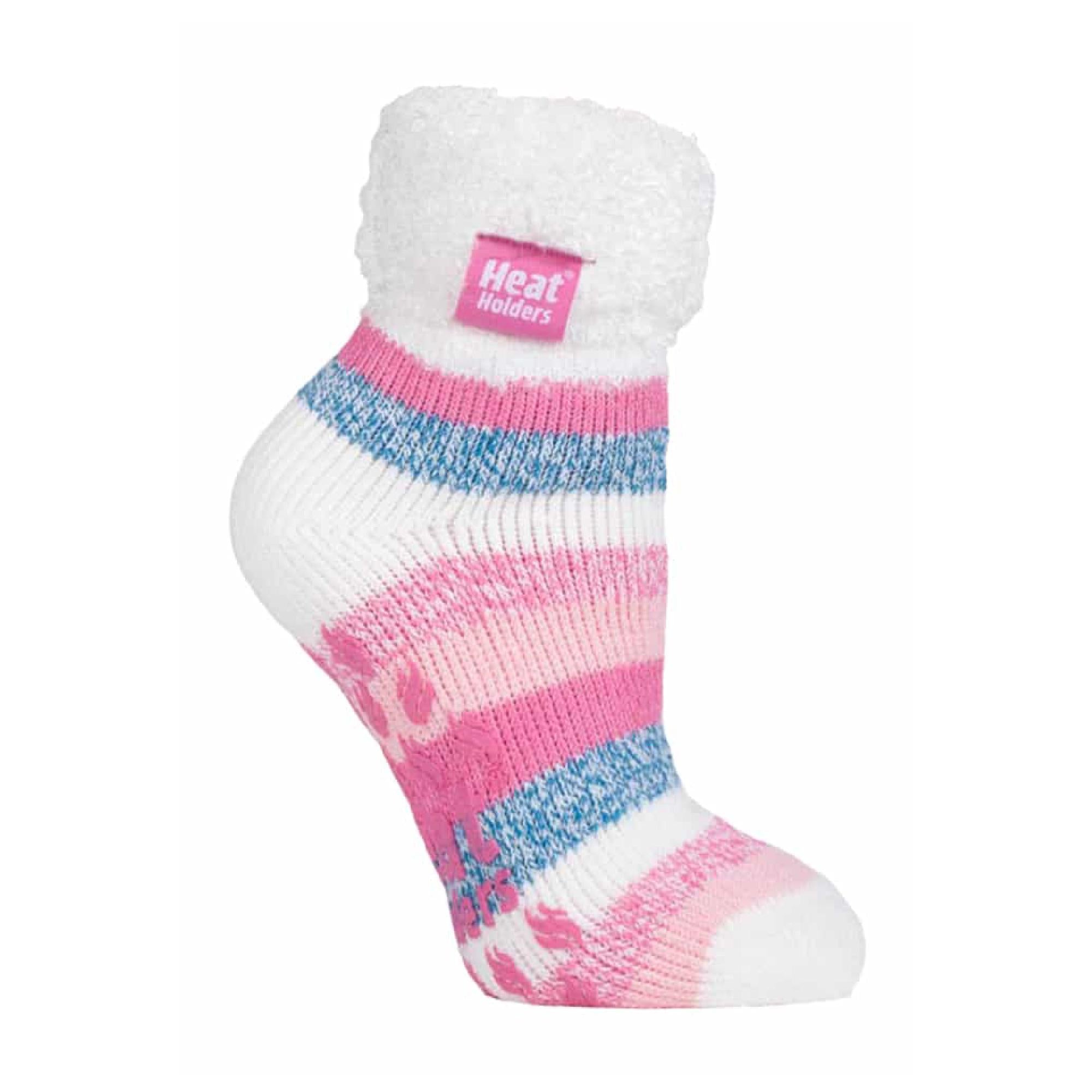 Sock Snob Womens Non Slip Thermal Low Cut Ankle Slipper Bed Socks with Grips