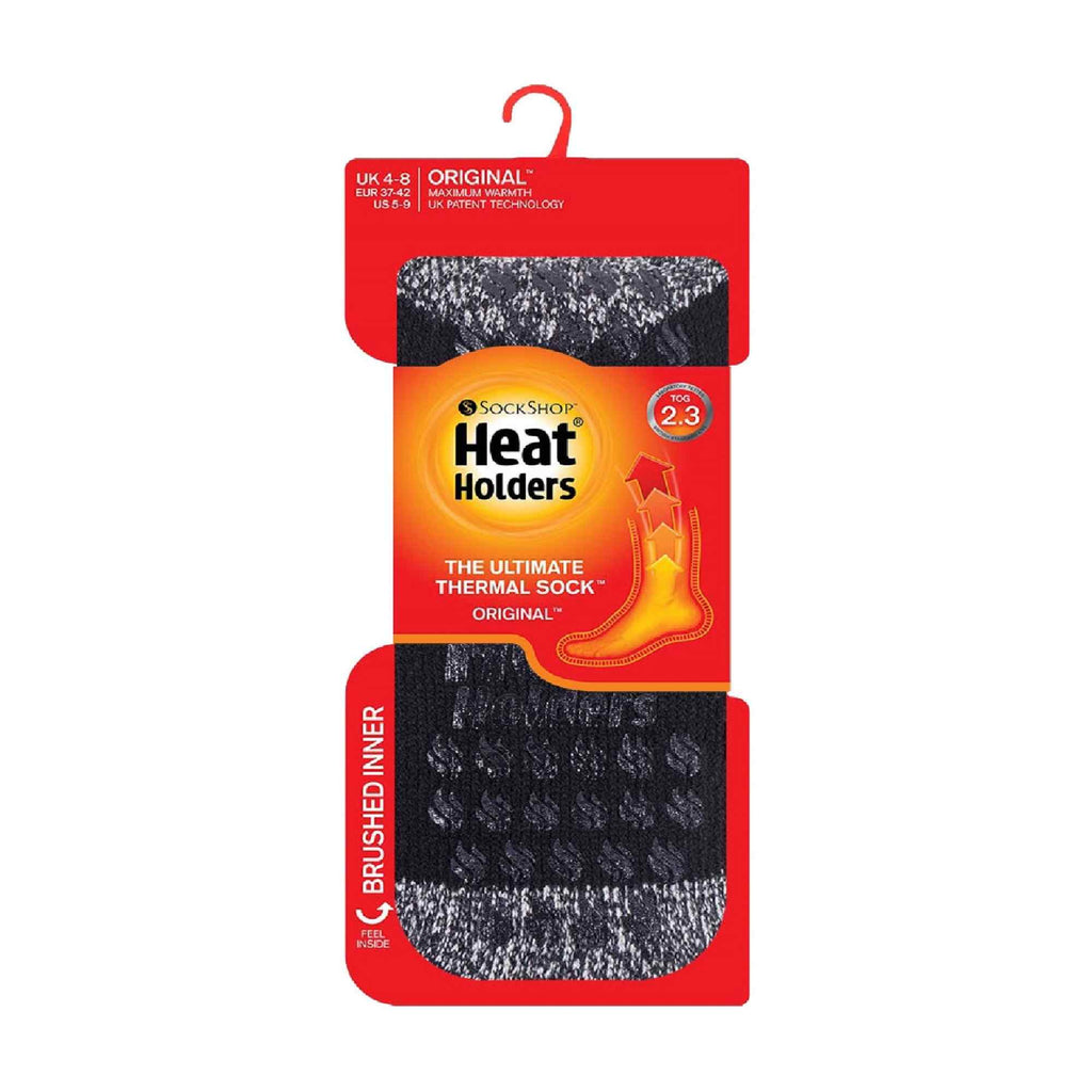 Heat Holders Womens Striped Non Slip Thermal Slipper Socks with Grips