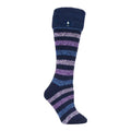 Sock Snob Womens Multicoloured Striped Patterned Long Wellington Boot Thermal Socks