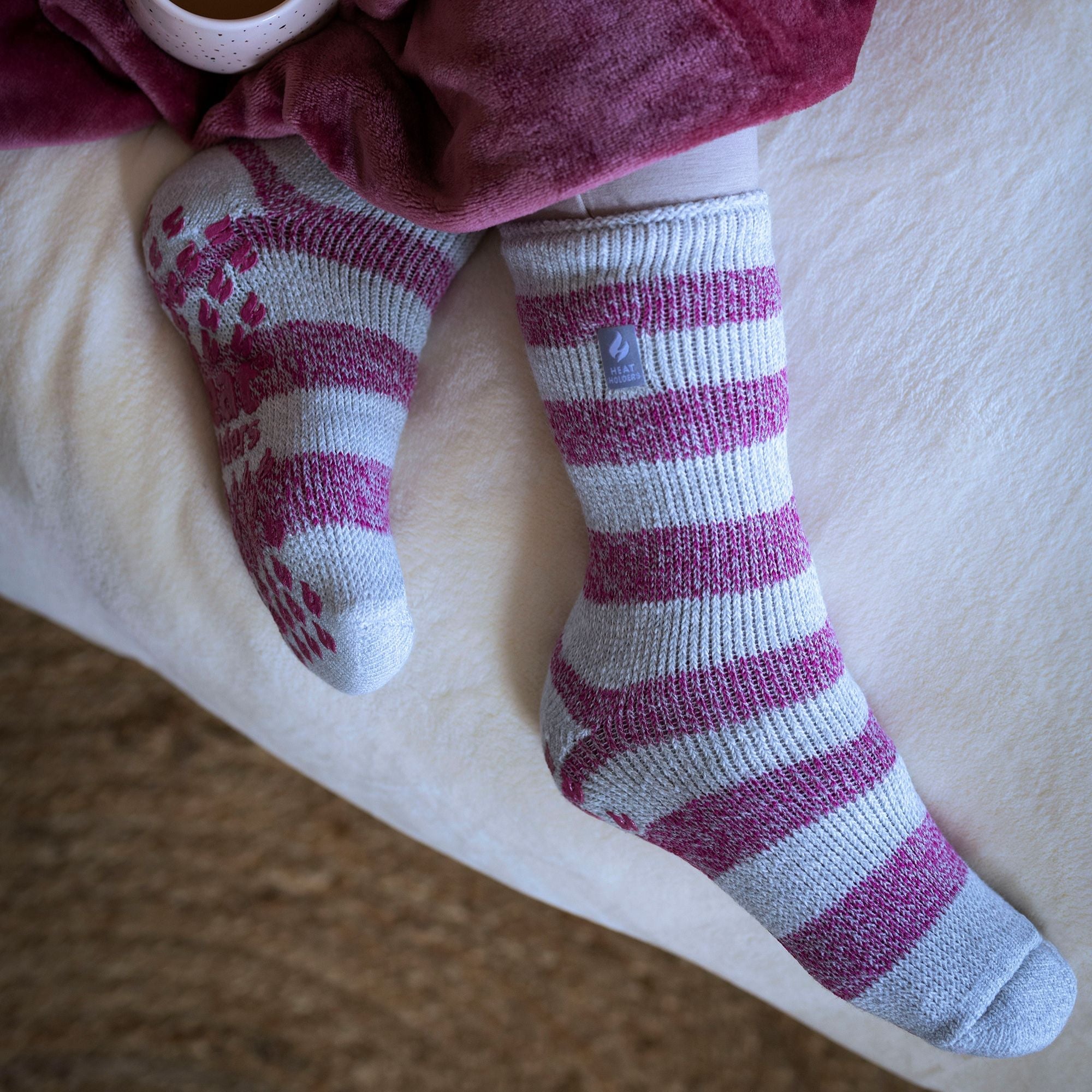 Sock Snob Womens Extra Warm Fluffy Non Slip Thermal Slipper Socks