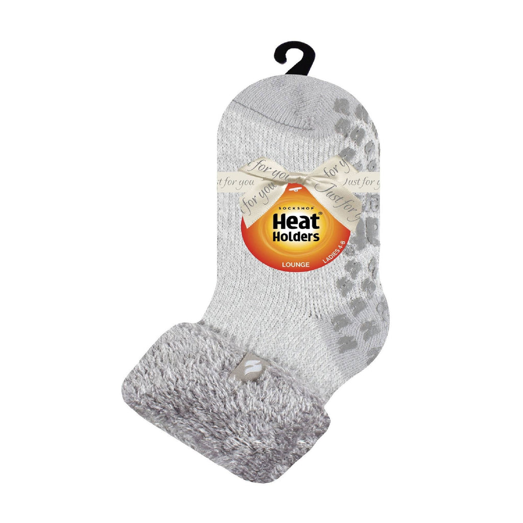 Sock Snob Womens Non Slip Thermal Low Cut Ankle Slipper Bed Socks with Grips