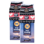 Heat Holders 2 Pairs Womens Soul Warming Socks with Grips