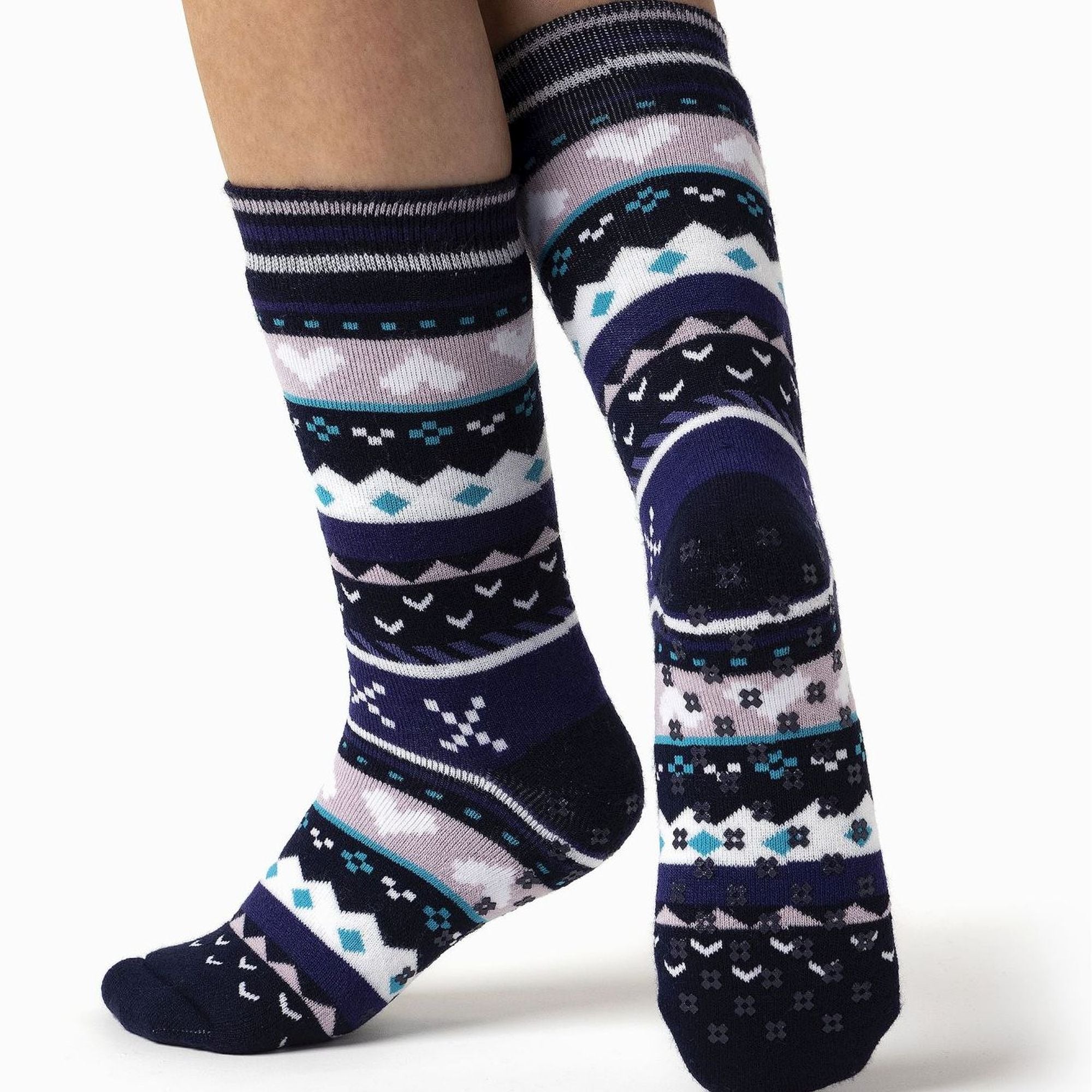 Heat Holders 2 Pairs Womens Soul Warming Socks with Grips