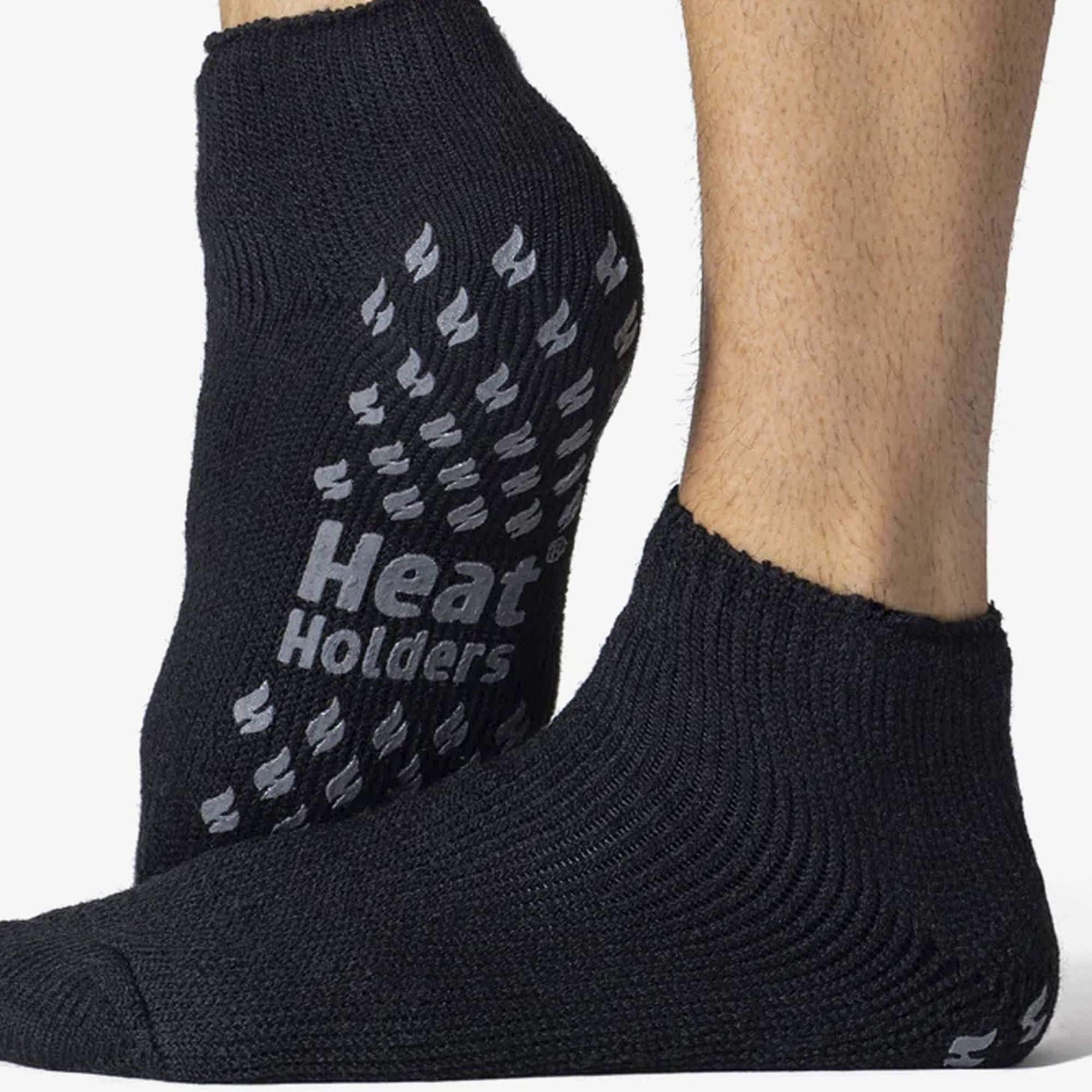 Sock Snob Mens 2.3 TOG Non Slip Low Cut Ankle Thermal Slipper Socks (Multipack Options)