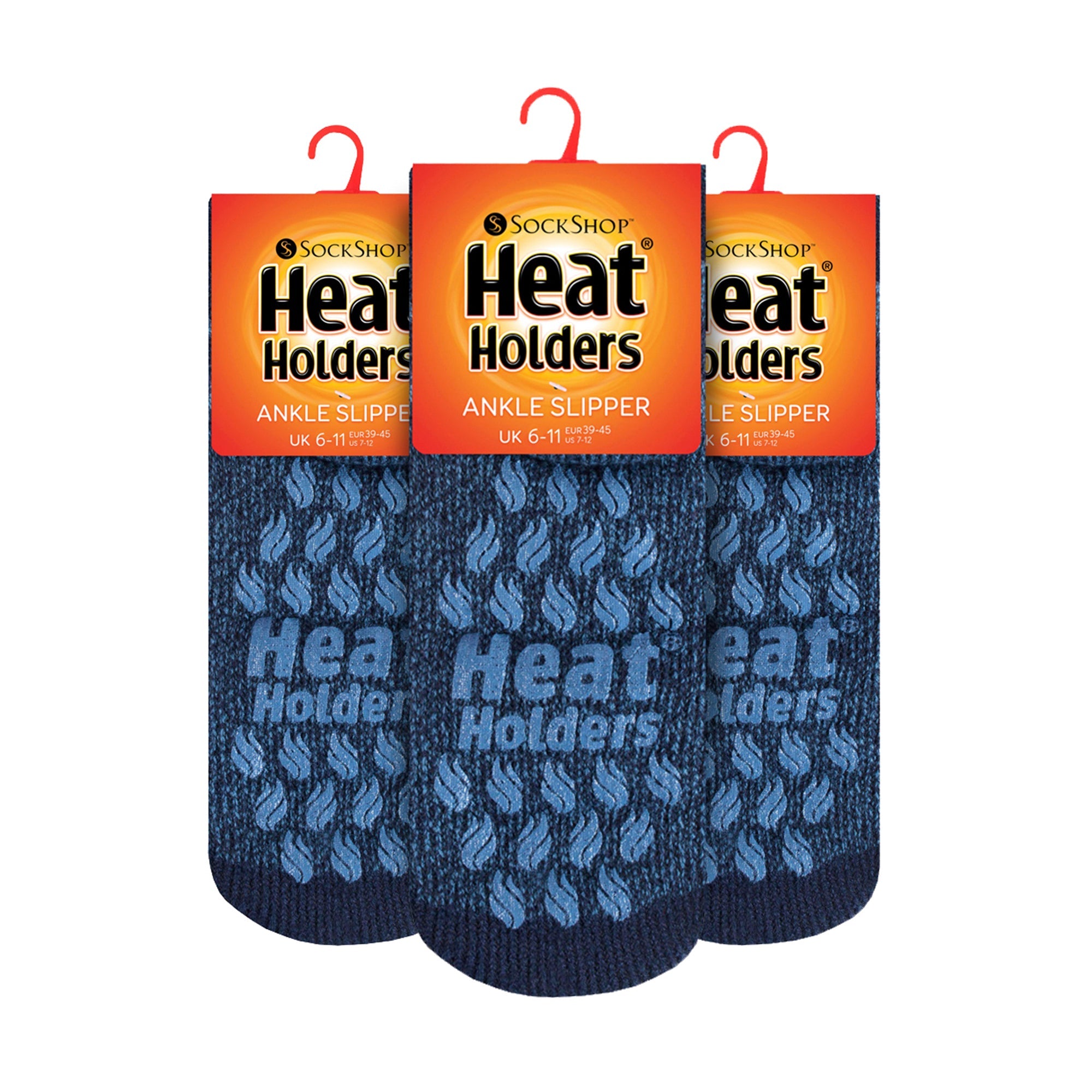 Sock Snob Mens 2.3 TOG Non Slip Low Cut Ankle Thermal Slipper Socks (Multipack Options)