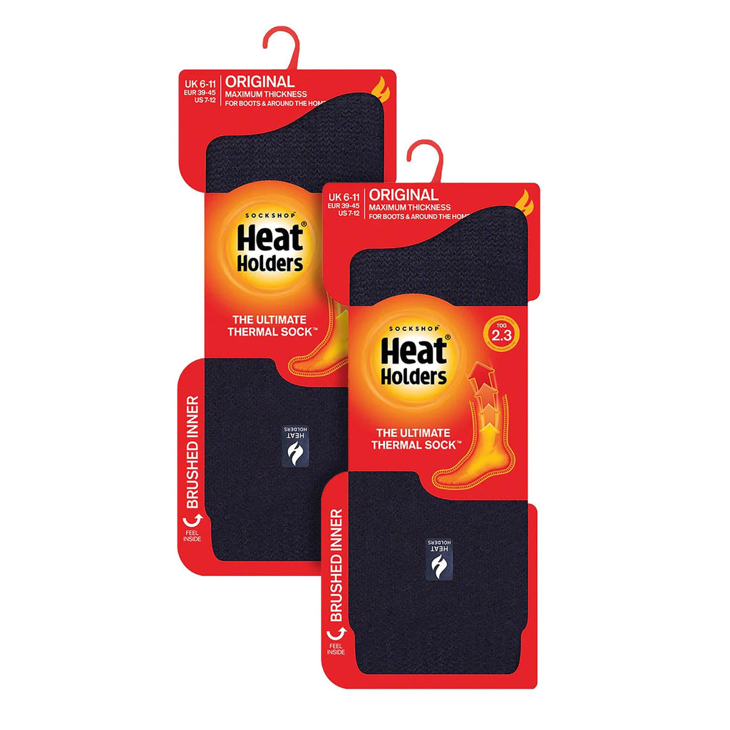 Heat Holders Mens 2 Pack Original Thermal Brushing Socks