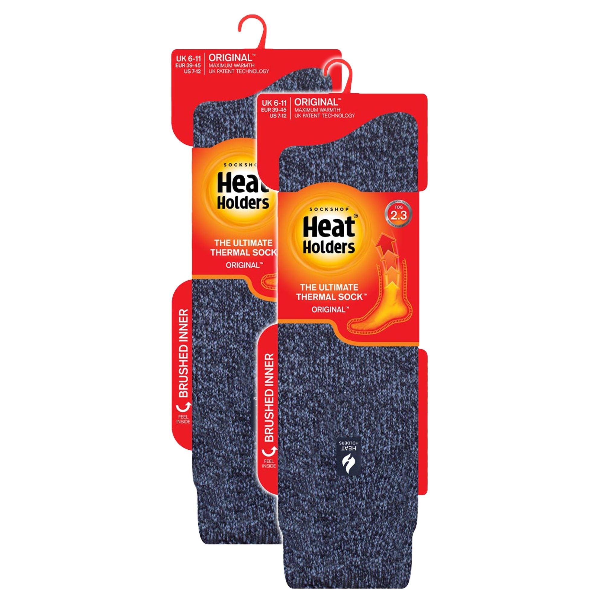 Heat Holders 2 Pack Mens Extra Long Knee High Ski Socks