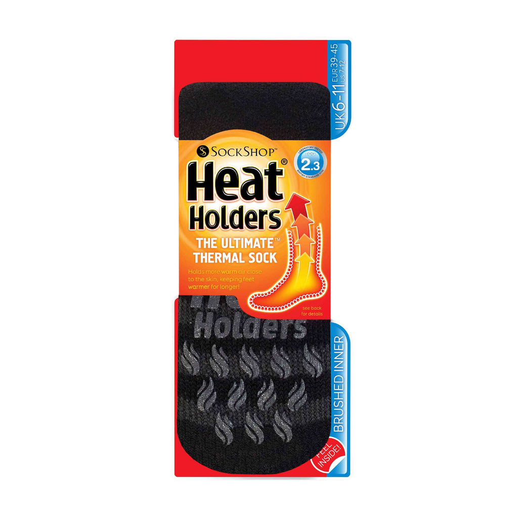 Heat Holders Mens Winter Non Slip Thermal Slipper Socks with Grips
