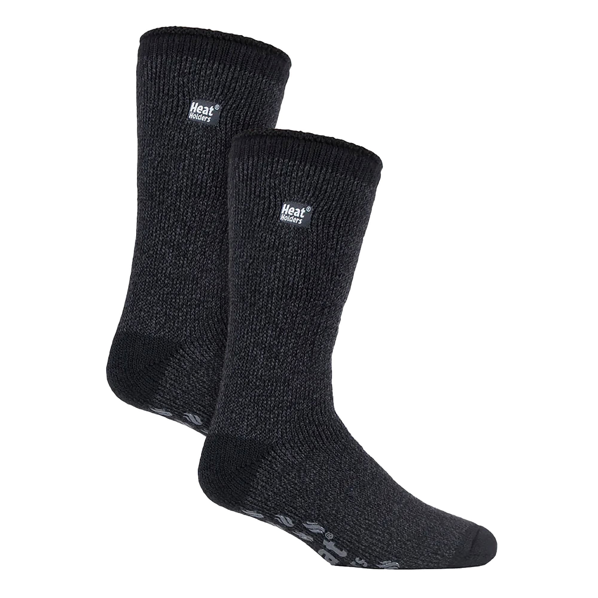 Heat Holders 2 Pair Mens Winter Crew Slipper Socks