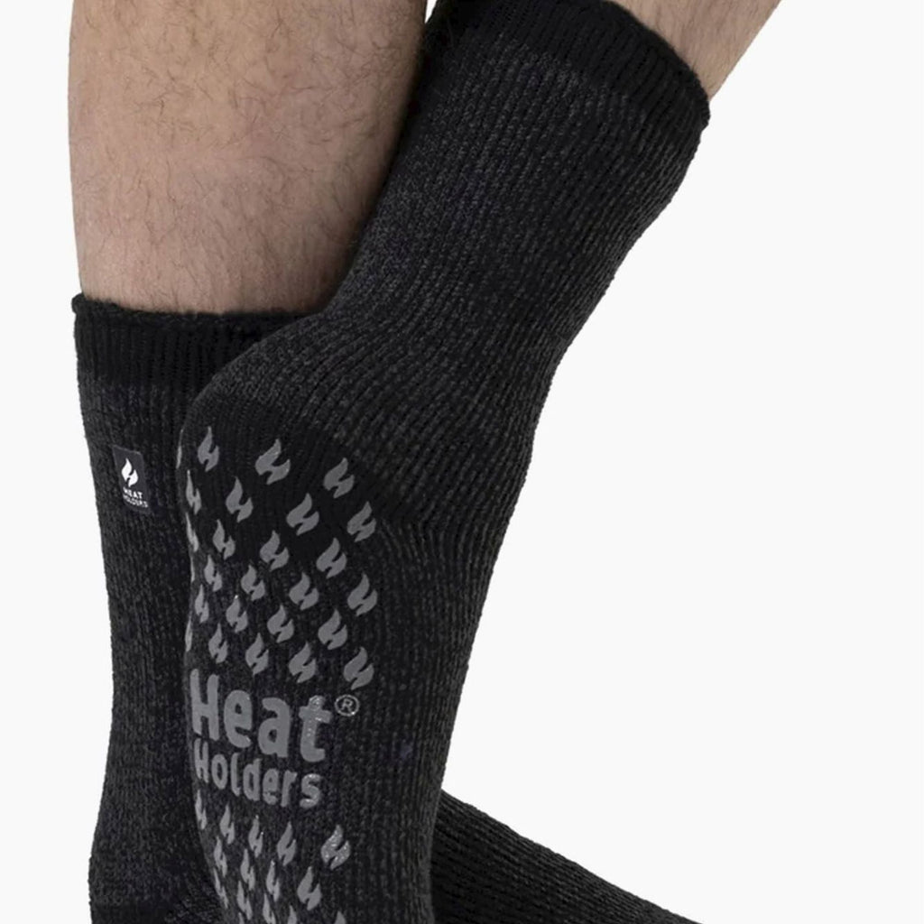 Heat Holders 2 Pair Mens Winter Crew Slipper Socks