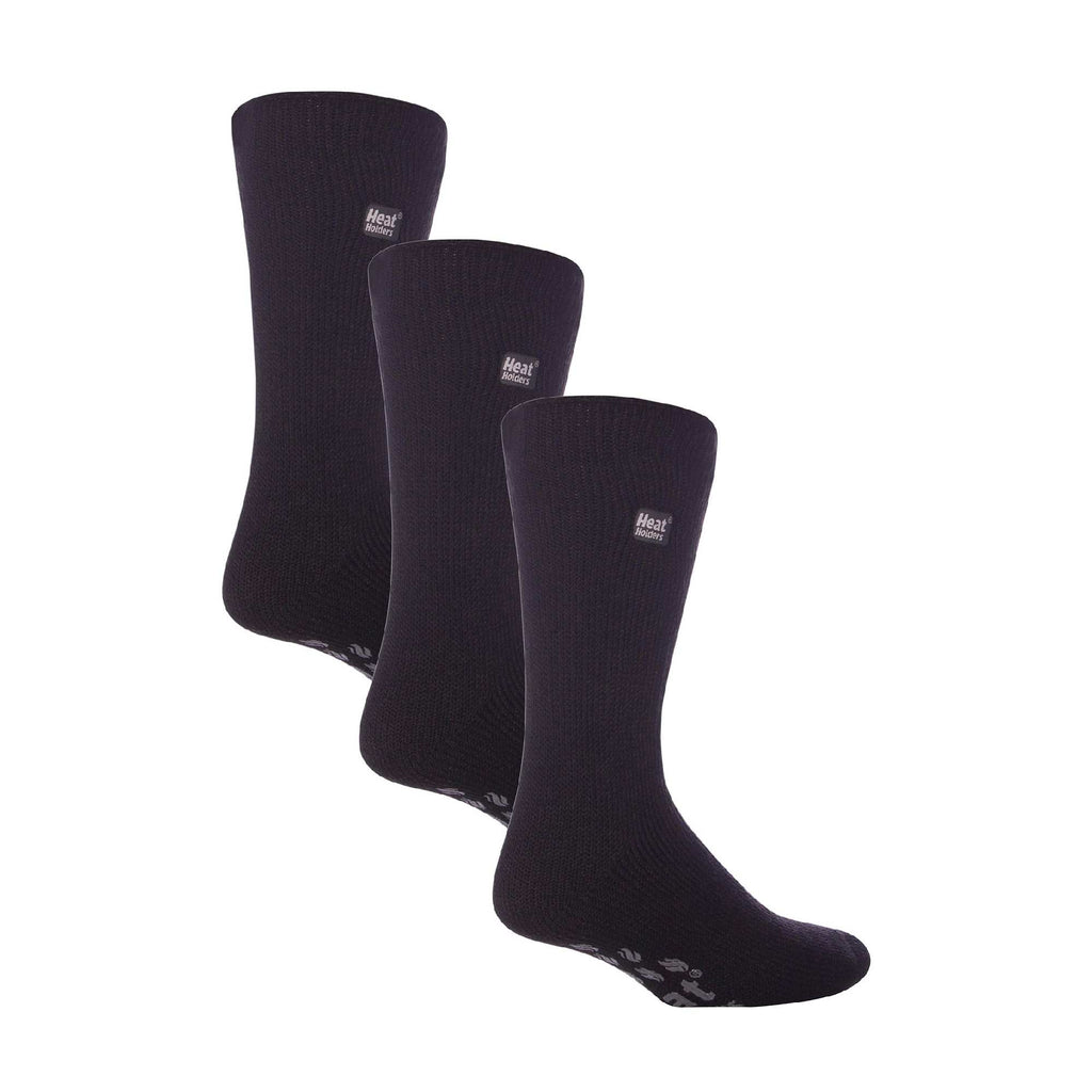 Heat Holders 3 Pairs Multipack Mens Slipper Socks with Grips