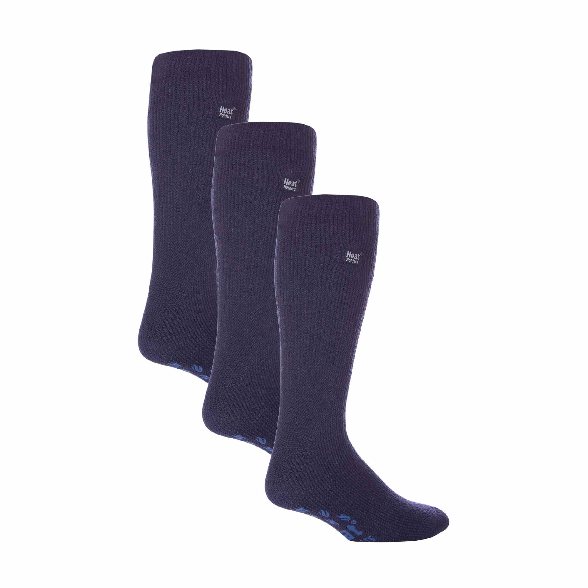 Heat Holders 3 Pairs Multipack Mens Slipper Socks with Grips