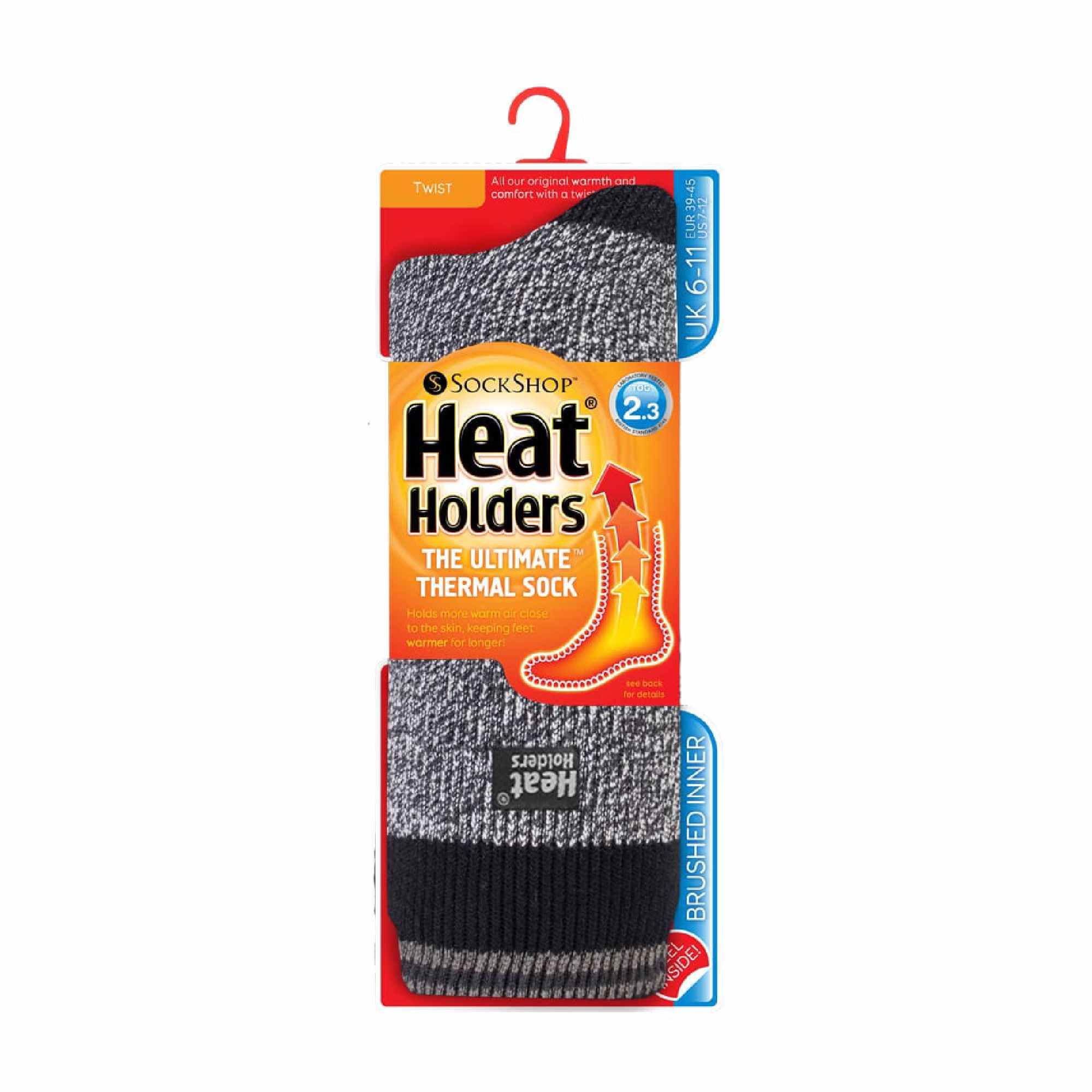 Sock Snob Mens Twist Patterned Thick Winter Warm Thermal Socks