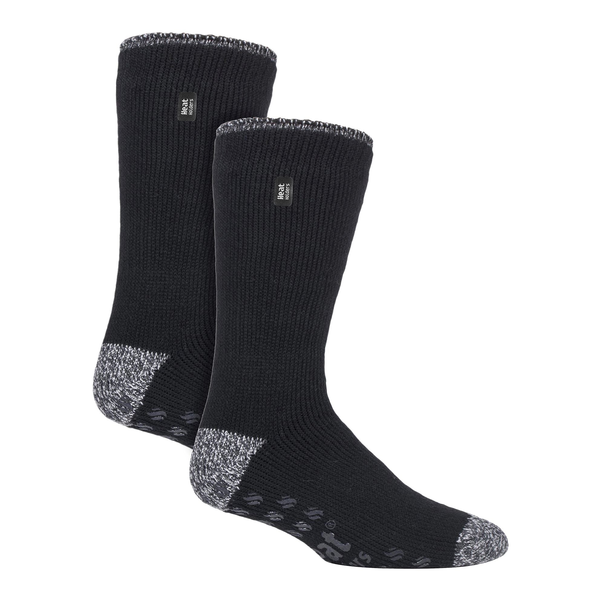 Heat Holders 2 Pair Mens Winter Crew Slipper Socks