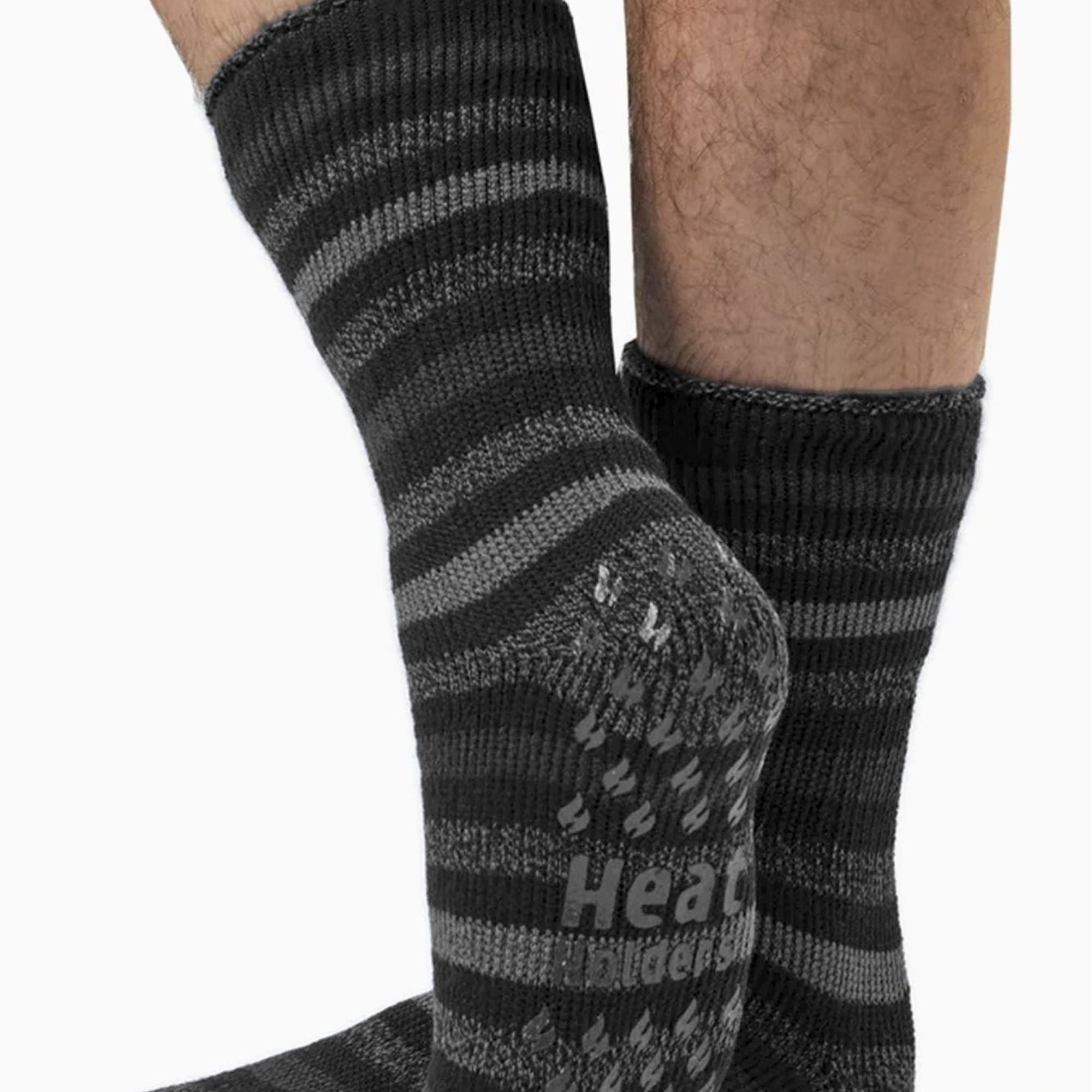 Heat Holders 2 Pair Mens Winter Crew Slipper Socks