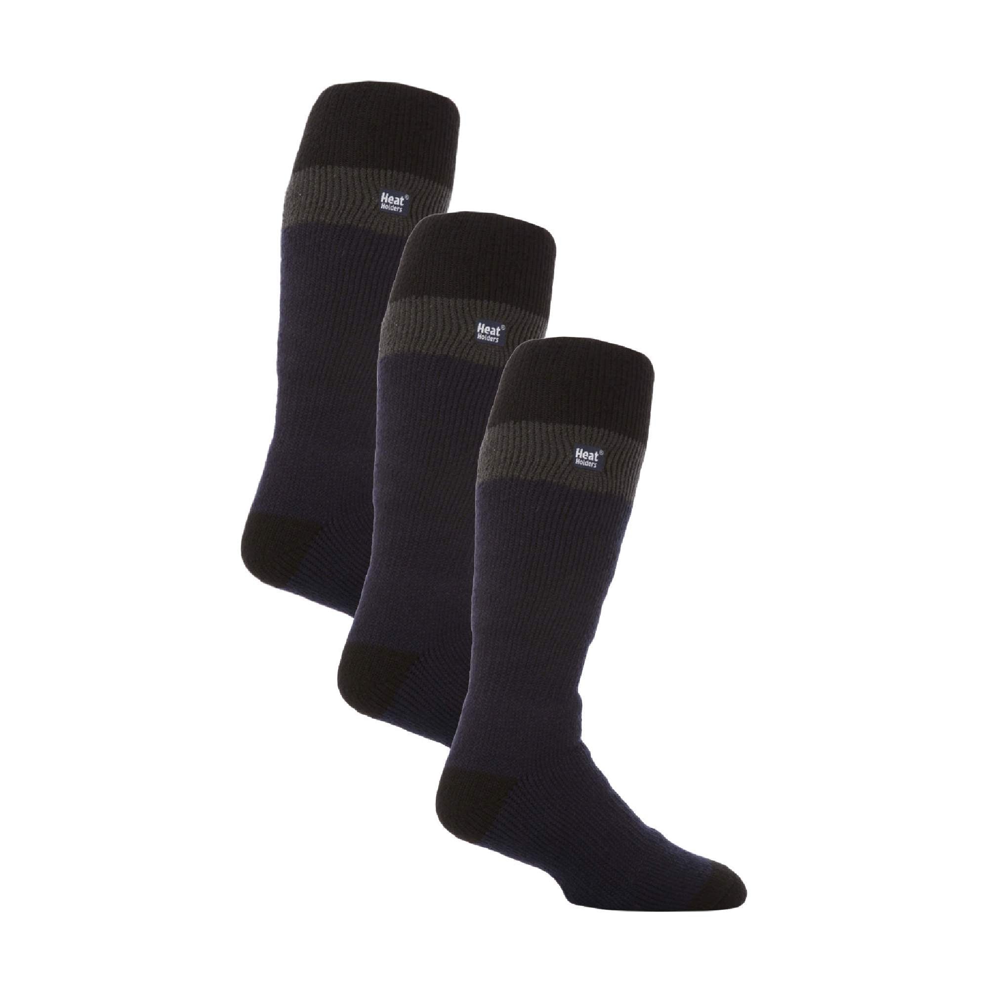 Mens Thermal Striped Ski Socks High Quality Heat Holders Extra Long Socks