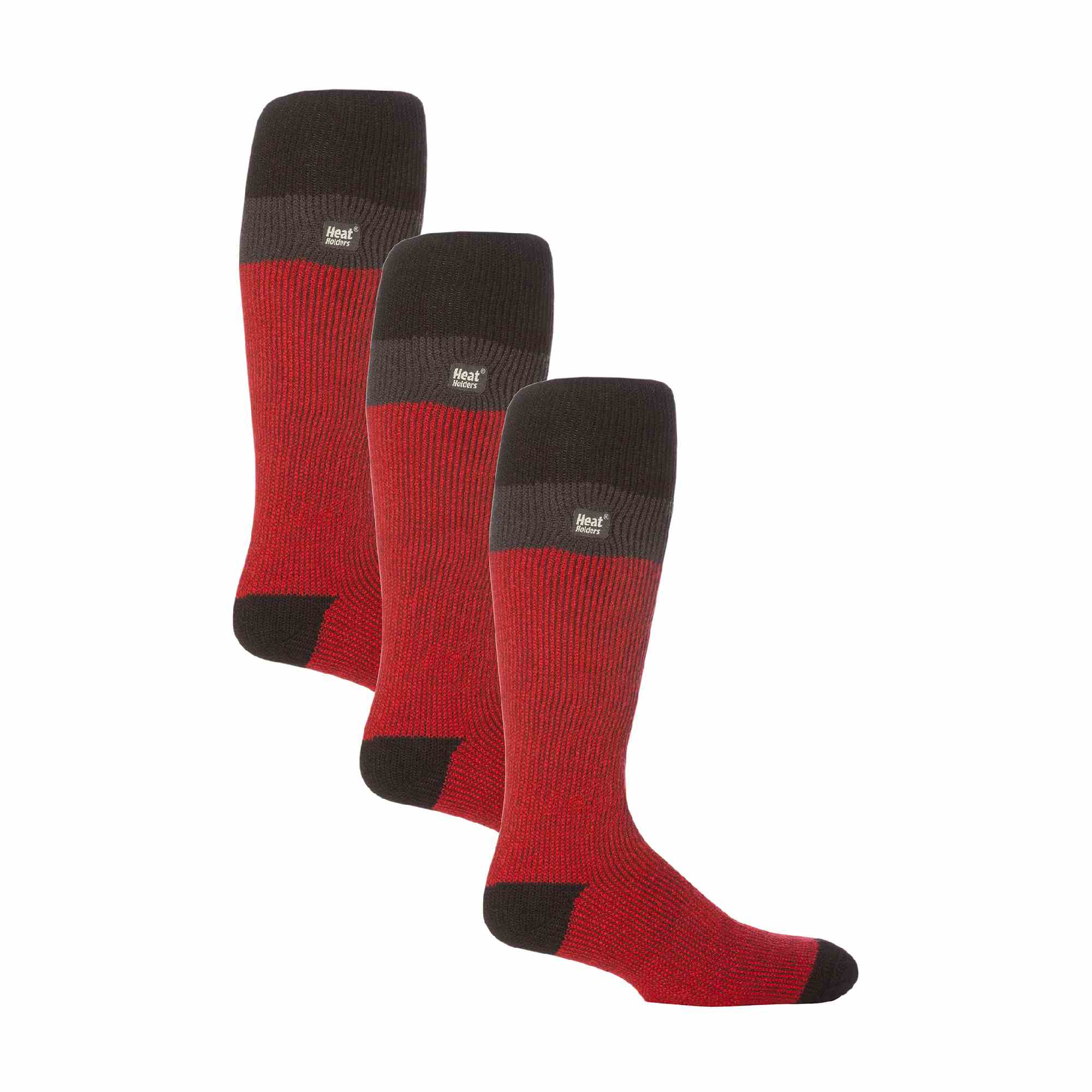 Mens Thermal Striped Ski Socks High Quality Heat Holders Extra Long Socks
