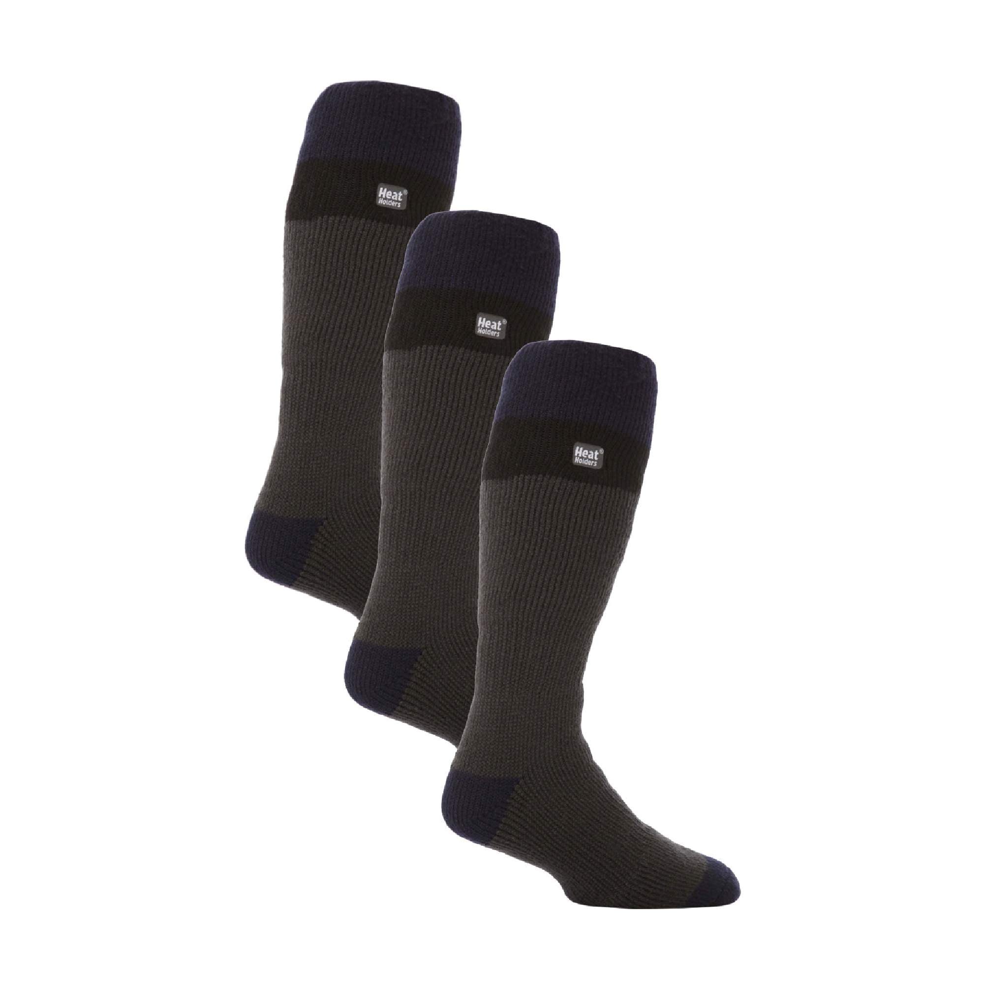 Mens Thermal Striped Ski Socks High Quality Heat Holders Extra Long Socks