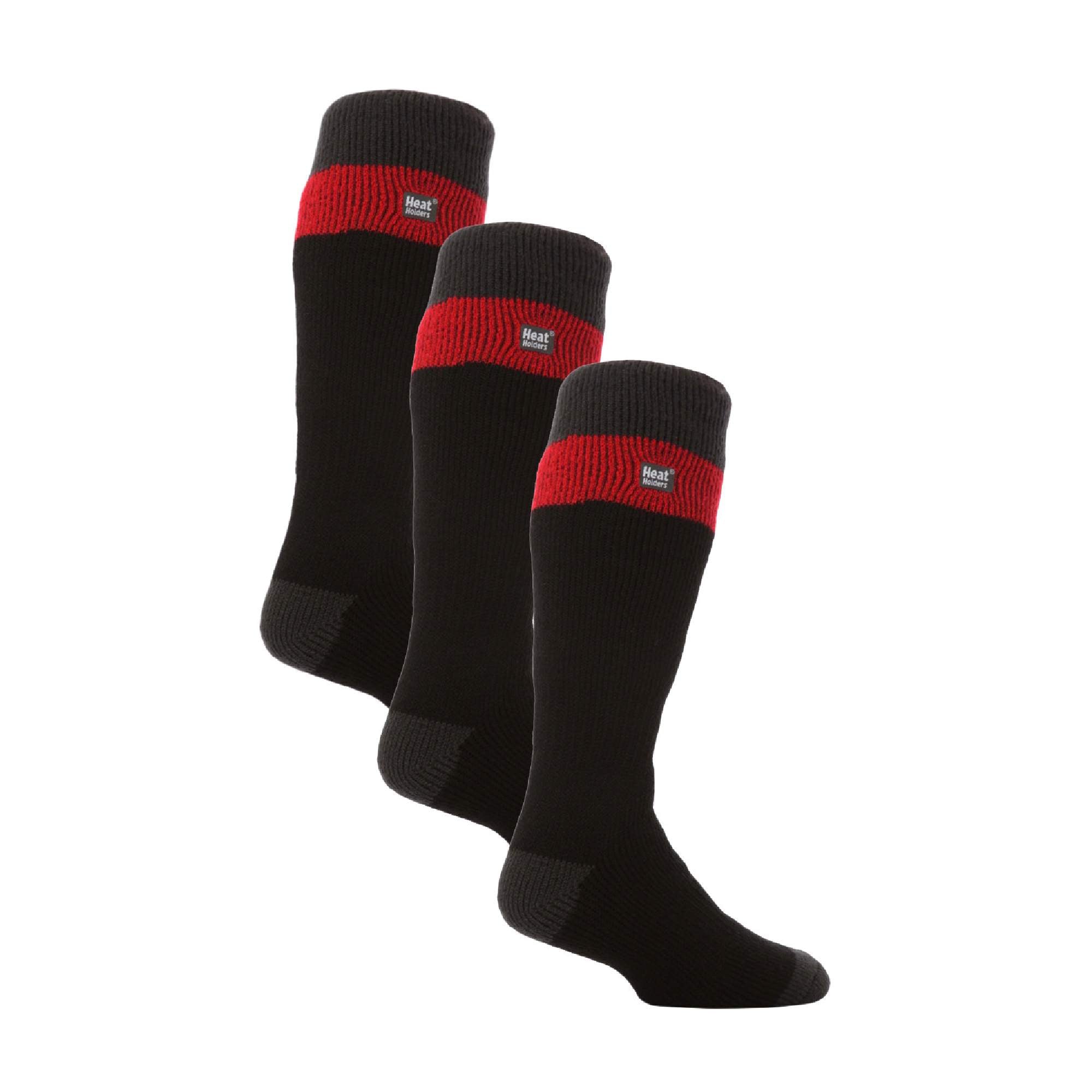 Mens Thermal Striped Ski Socks High Quality Heat Holders Extra Long Socks
