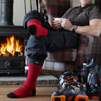 Mens Thermal Striped Ski Socks High Quality Heat Holders Extra Long Socks