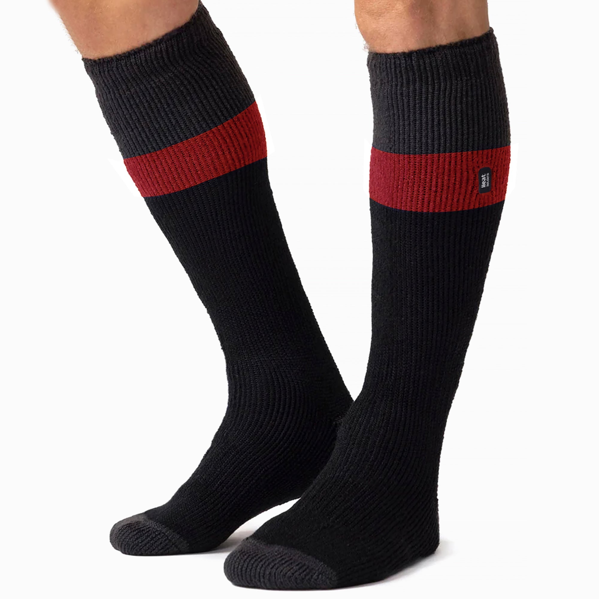 Mens Thermal Striped Ski Socks High Quality Heat Holders Extra Long Socks