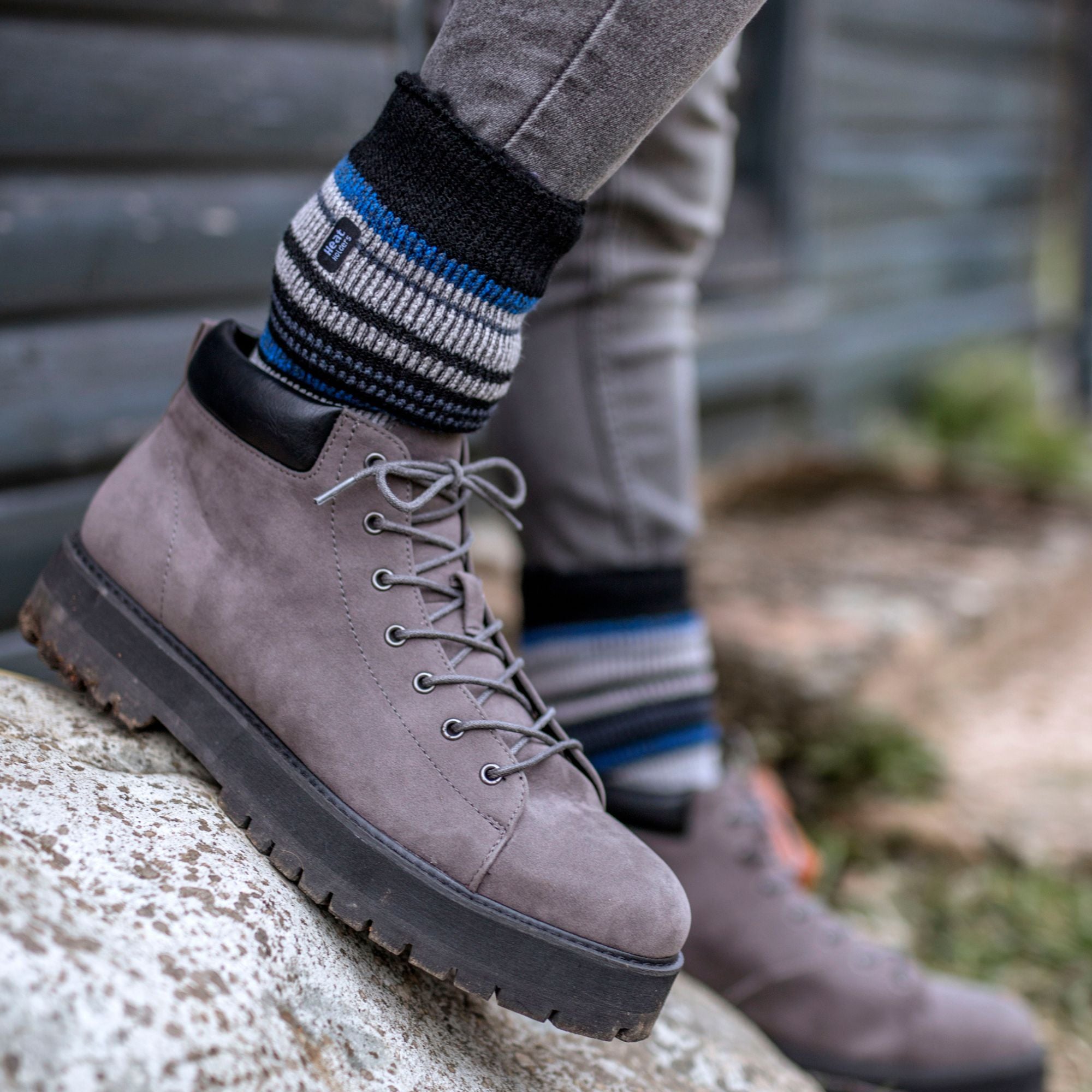 Sock Snob Mens Twist Patterned Thick Winter Warm Thermal Socks