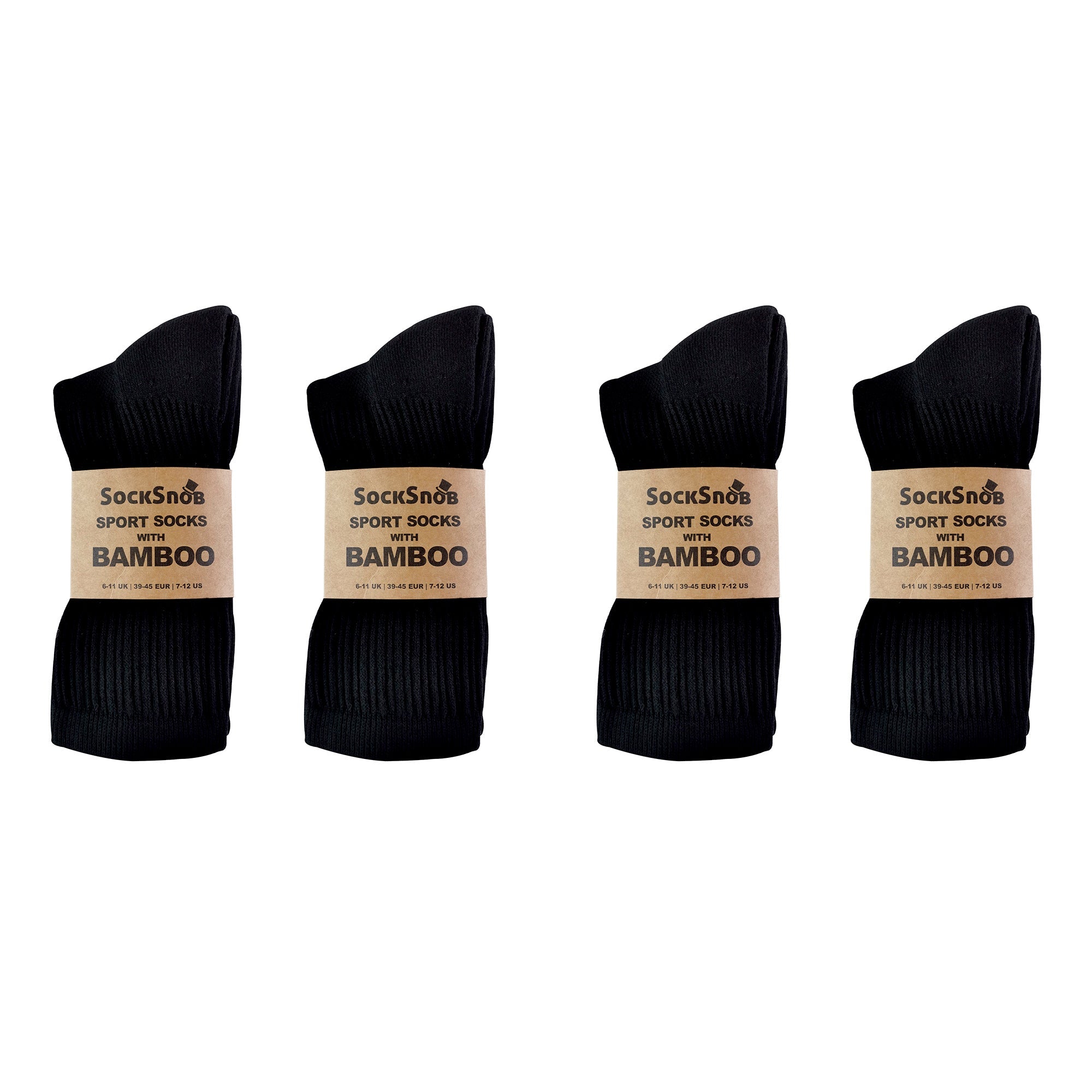 Sock Snob Mens Bamboo / Organic Cotton Running Sport Socks Multipack Options