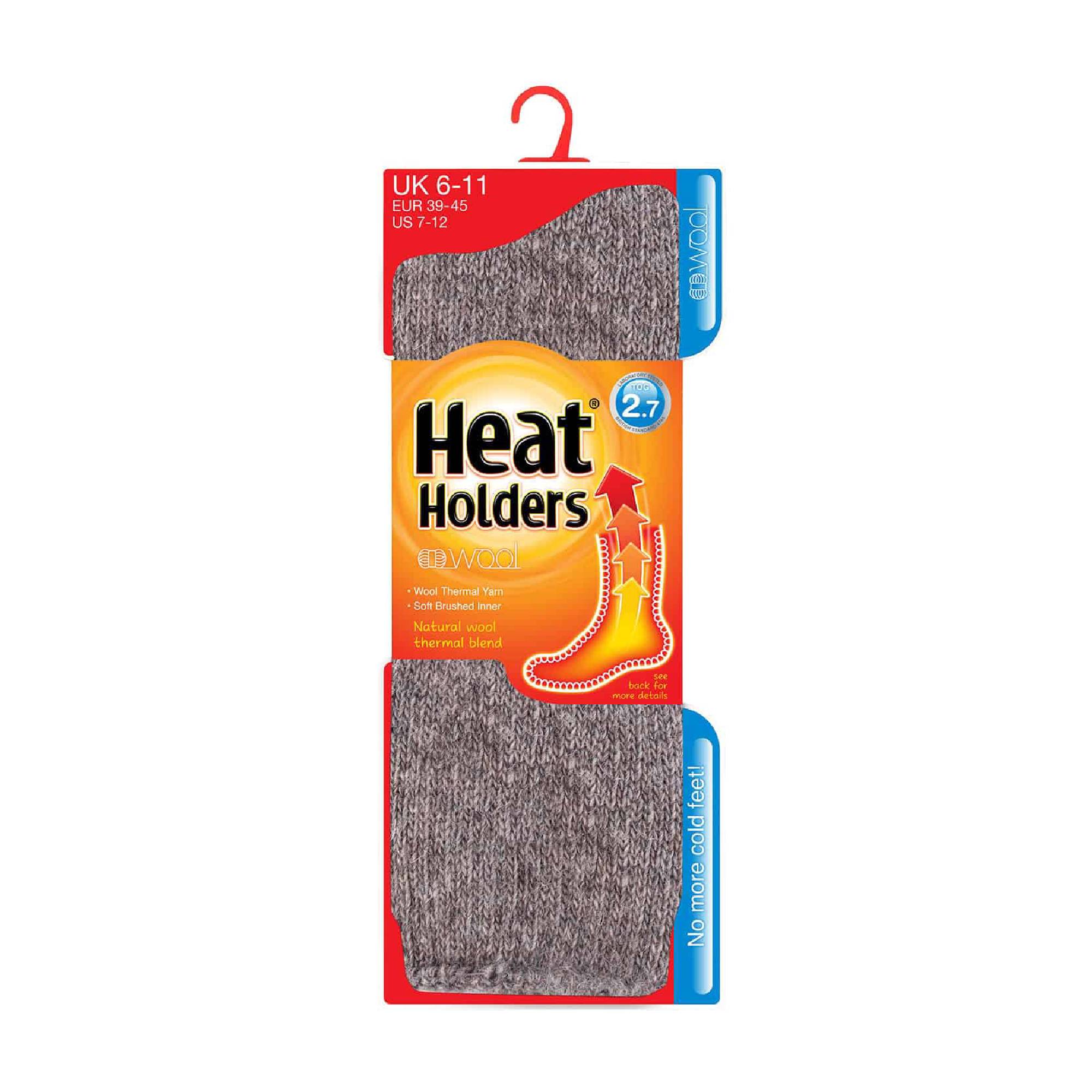 Heat Holders Mens Winter Warm 2.7 TOG Wool Rich Thermal Socks