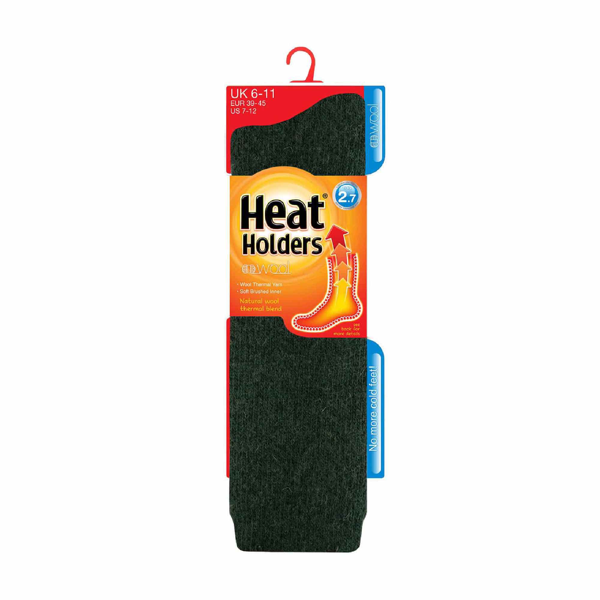 Heat Holders Mens Extra Long 2.7 TOG Knee High Wool Rich Thermal Socks