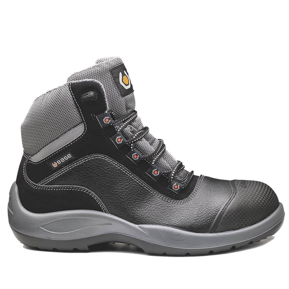 Base B0119 Beethoven Steel Toe Leather Safety Work Safety Boots Black/Grey