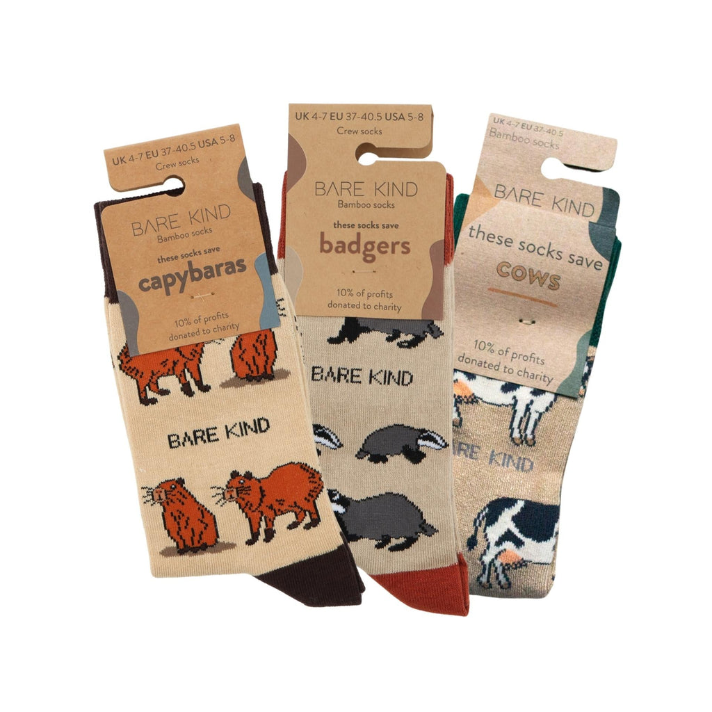 Bare Kind Beige Lover 3 Pack Bamboo Sock Set