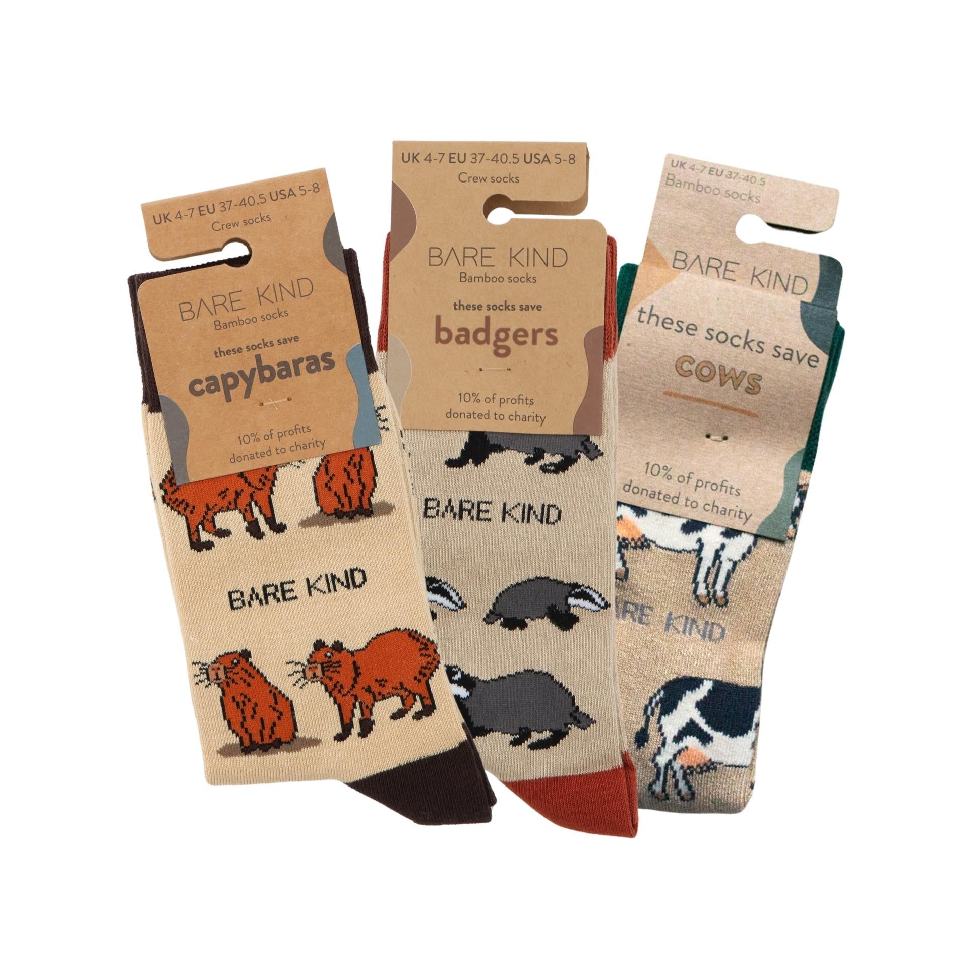 Bare Kind Beige Lover 3 Pack Bamboo Sock Set