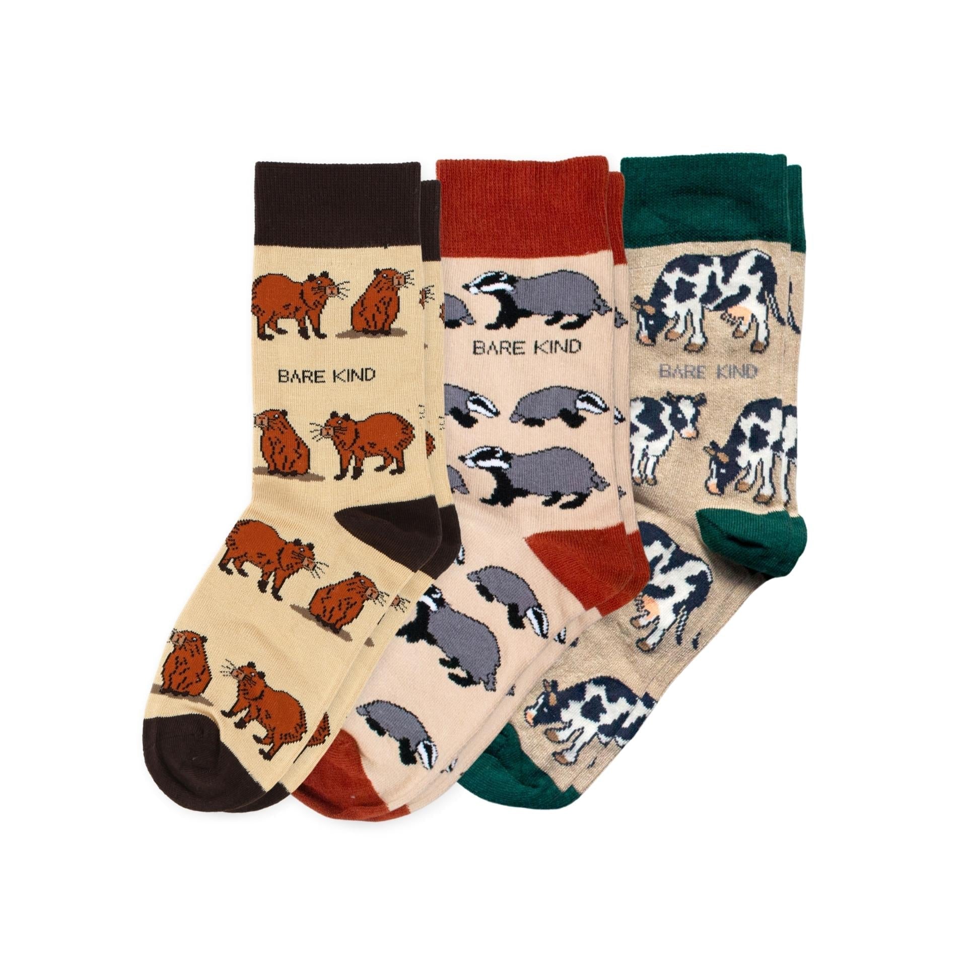 Bare Kind Beige Lover 3 Pack Bamboo Sock Set