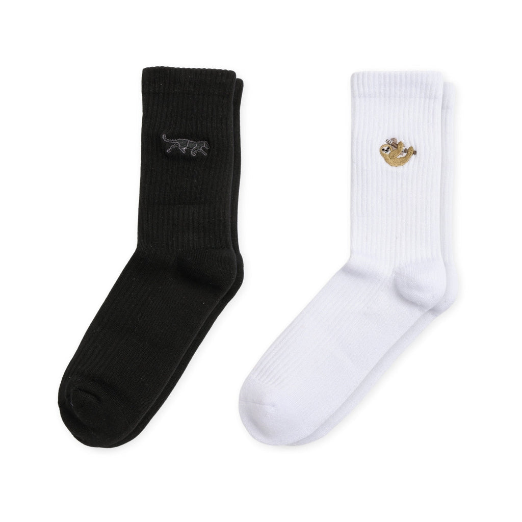 Bare Kind Black and White Ribbed 2 Pack Bamboo Sock Set