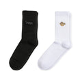 Bare Kind Black and White Ribbed 2 Pack Bamboo Sock Set
