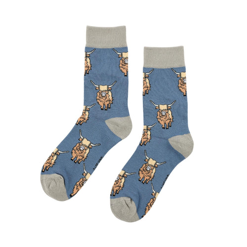Bare Kind Save the Highland Cow Bamboo Socks