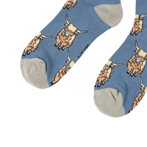 Bare Kind Save the Highland Cow Bamboo Socks