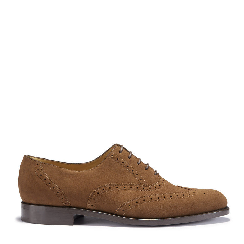 Hugs & Co Mens Brown Suede Brogues Welted Leather Sole
