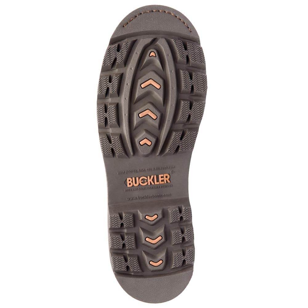 Buckler B301 Goodyear Welter Leather Safety Boots, Rubber Toe Protector Chocolate Oil