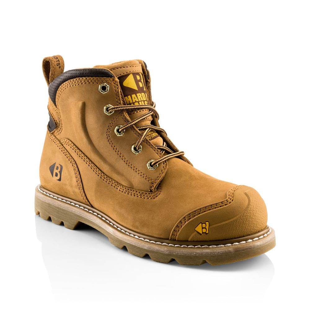 Buckler B650 SB P HRO SRC Honey Goodyear Welted Safety Lace Safety Boots Honey Nubuck