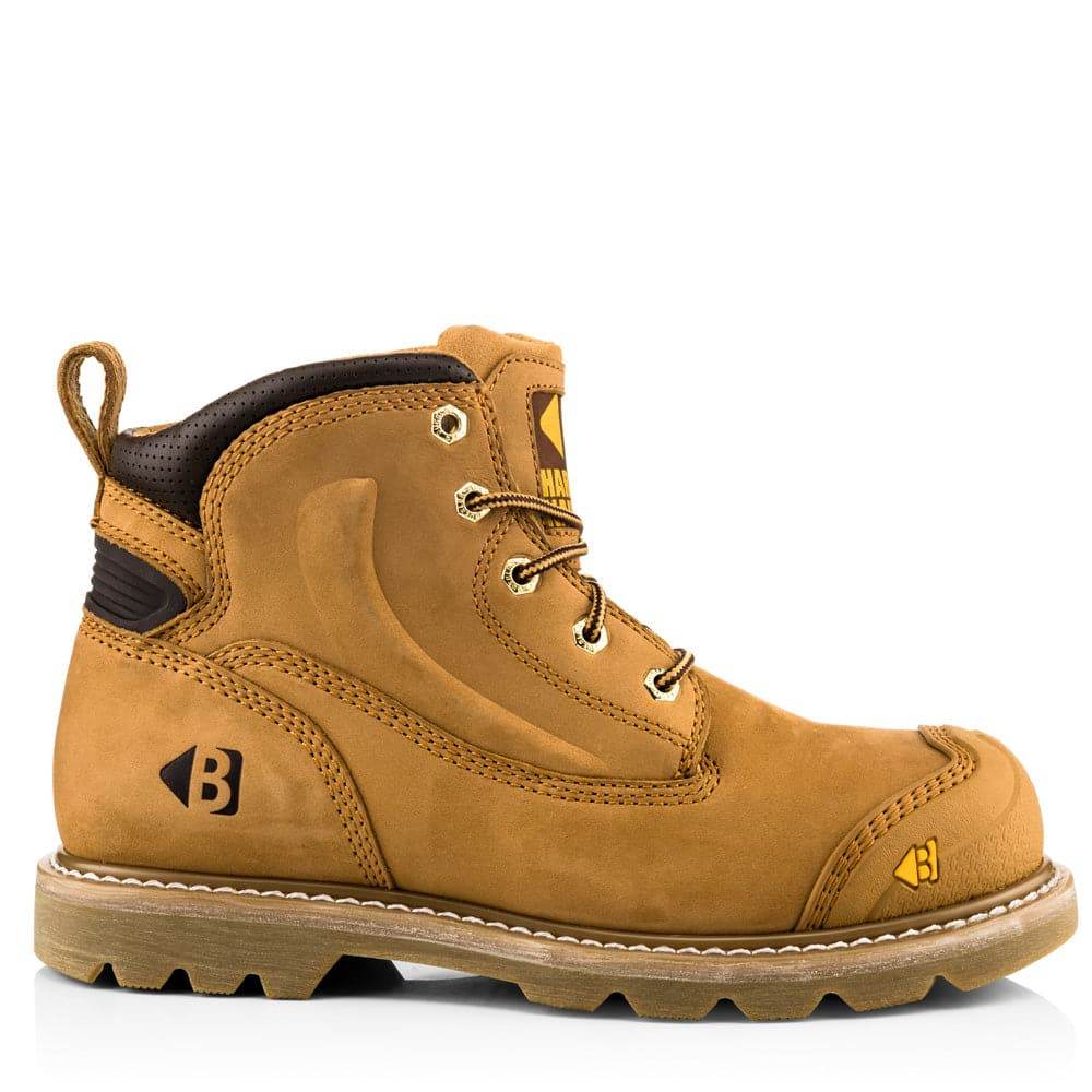 Buckler B650 SB P HRO SRC Honey Goodyear Welted Safety Lace Safety Boots Honey Nubuck
