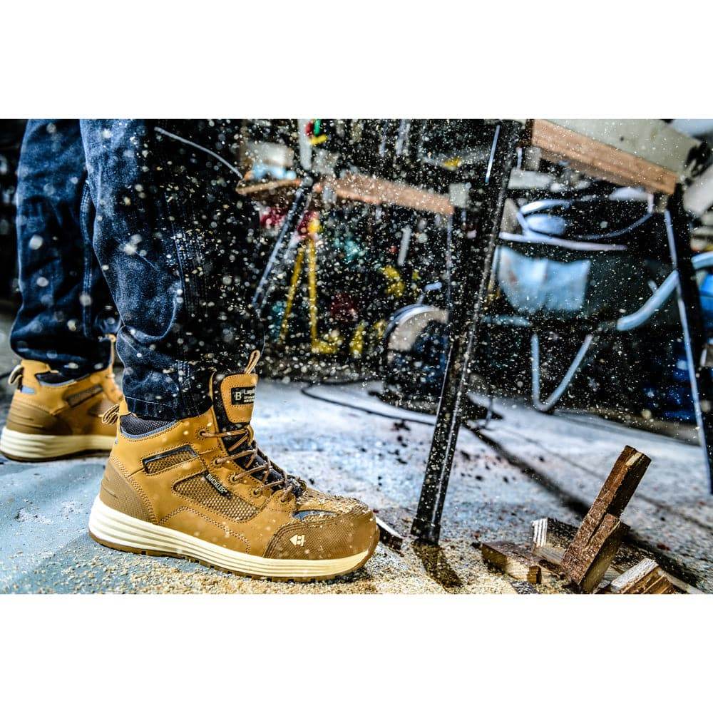 Buckler Baz Buckbootz Tradez S1 P HRO SRC Lightweight Safety Lace Boot Black / Honey