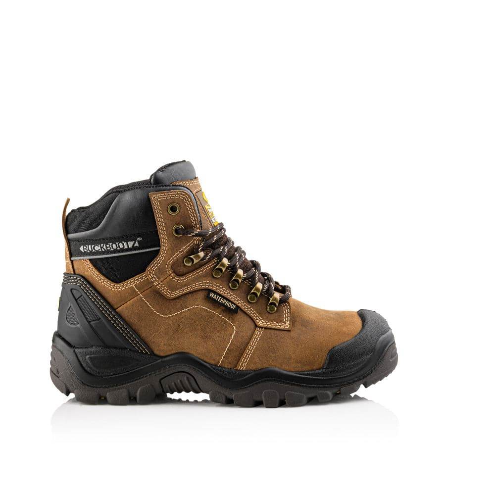 Buckler BSH009 S3 HRO SRC WRU Hiker Style Waterproof Safety Lace Boot Black / Brown