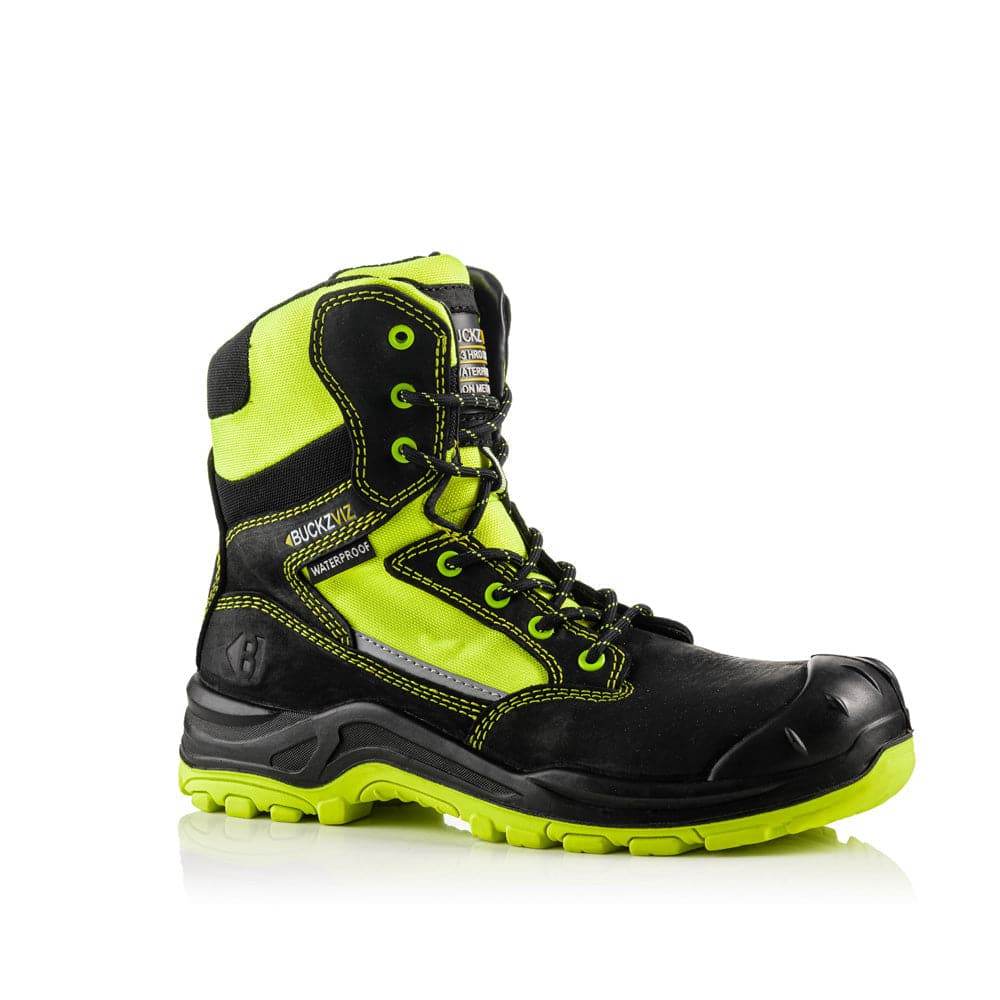 Buckler BVIZ1 S3 360 Degrees High Visibility Metal Free Waterproof Safety Lace/Zip Safety Boots